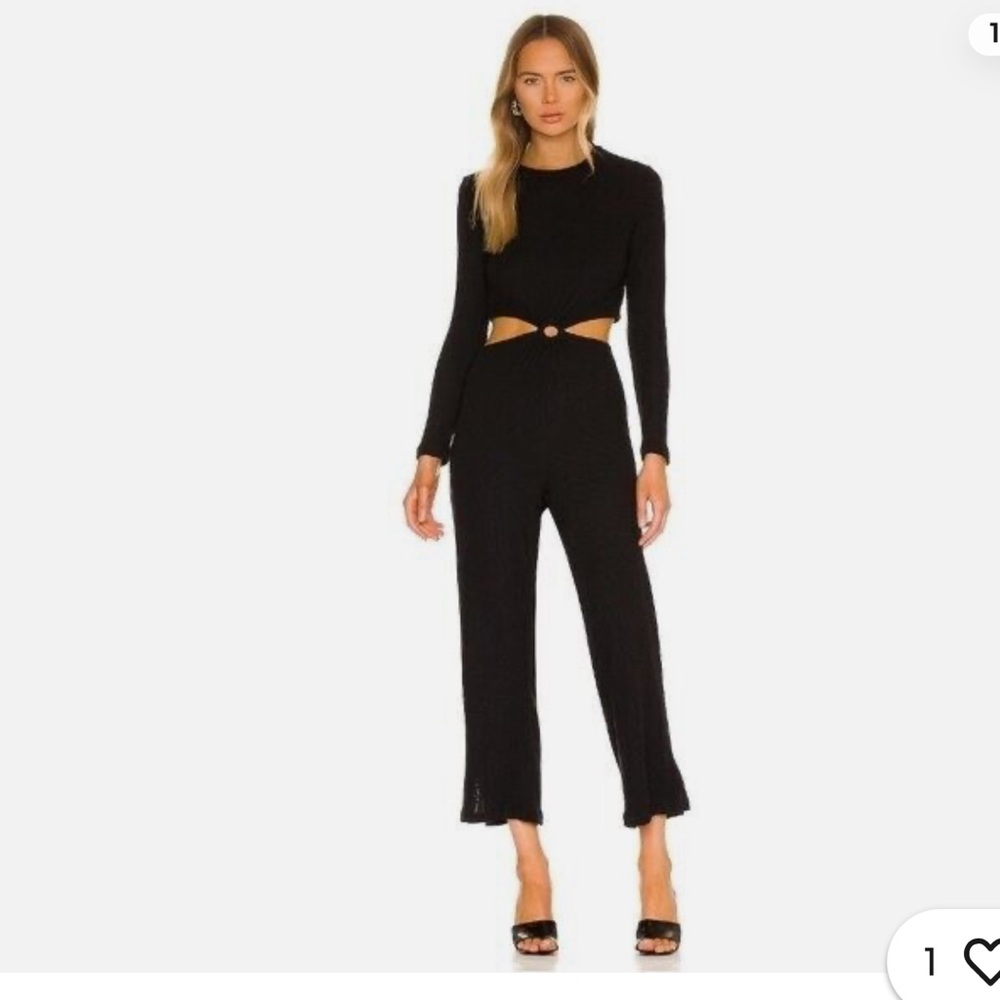 LNA | Banx Jumpsuit Back Zipper Long Sleeve Black Size XS